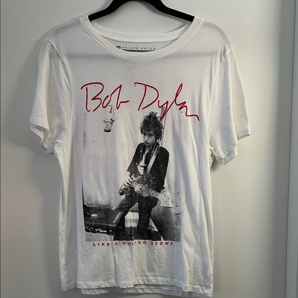 Prince Peter Collection White Bob Dylan Graphic Tee